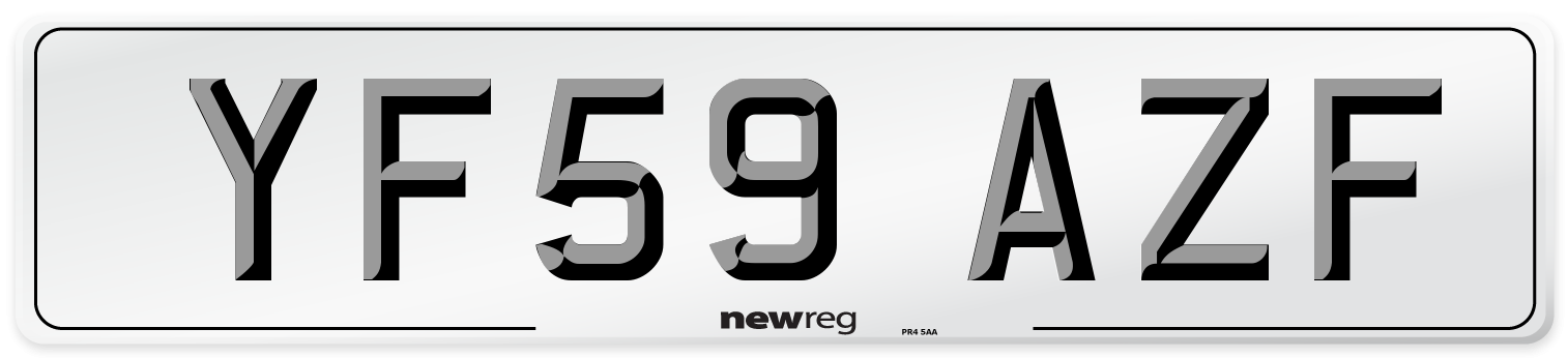 YF59 AZF Number Plate from New Reg